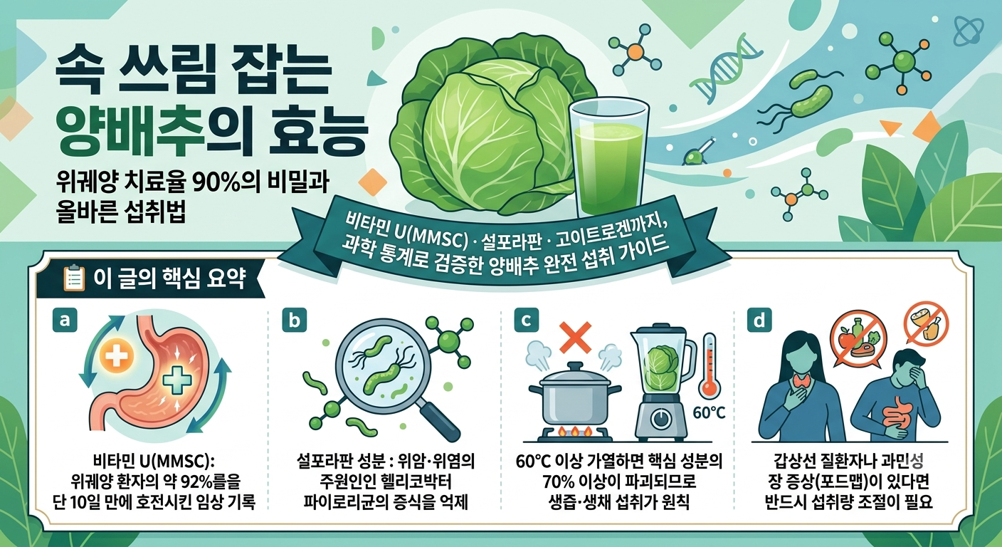 속 쓰림 잡는 양배추의 효능