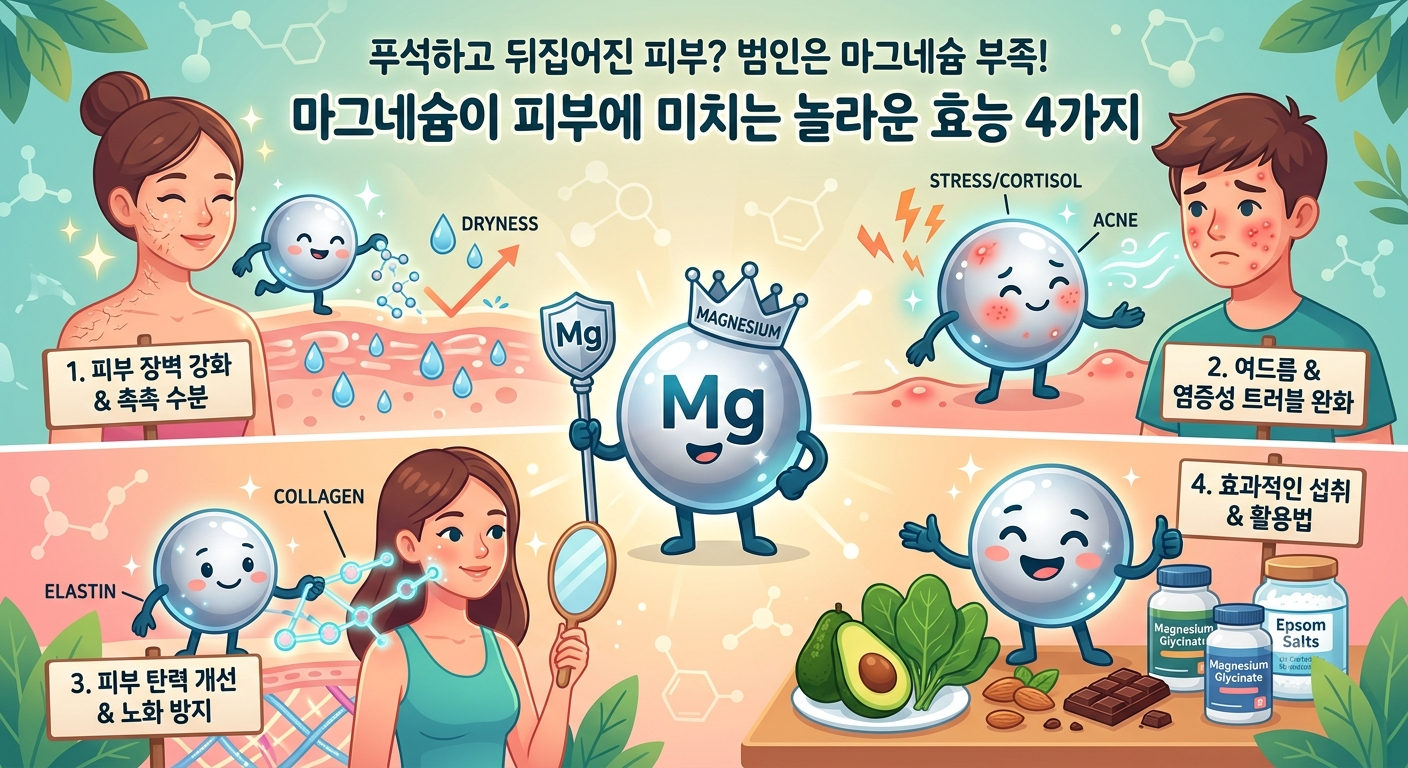 푸석하고 뒤집어진 피부? 범인은 마그네슘 부족!