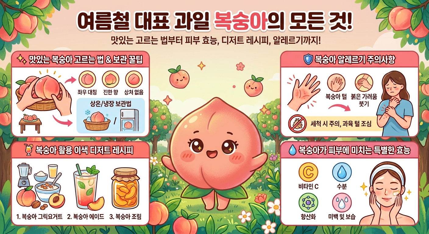 7~8월 여름 제철 과일 복숭아의 모든 것!