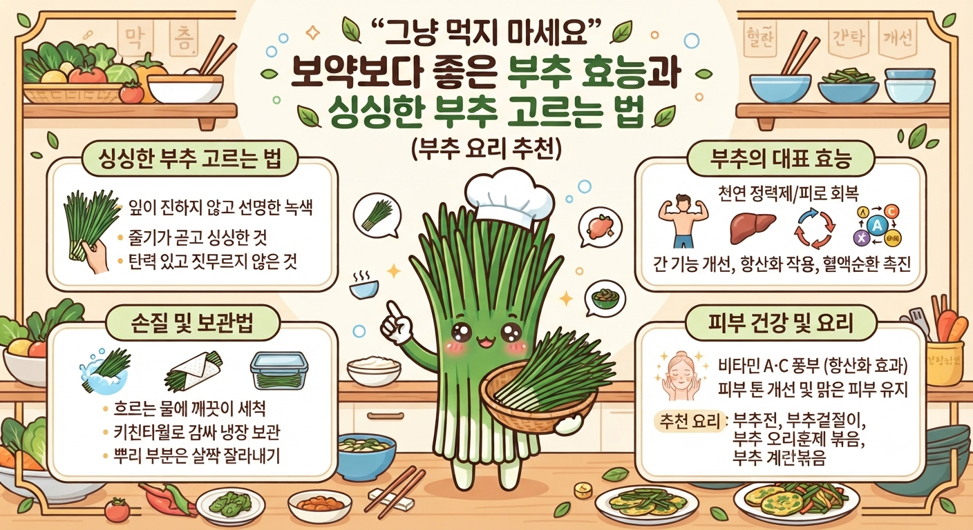 “그냥 먹지 마세요” 보약보다 좋은 부추 효능과 싱싱한 부추 고르는 법