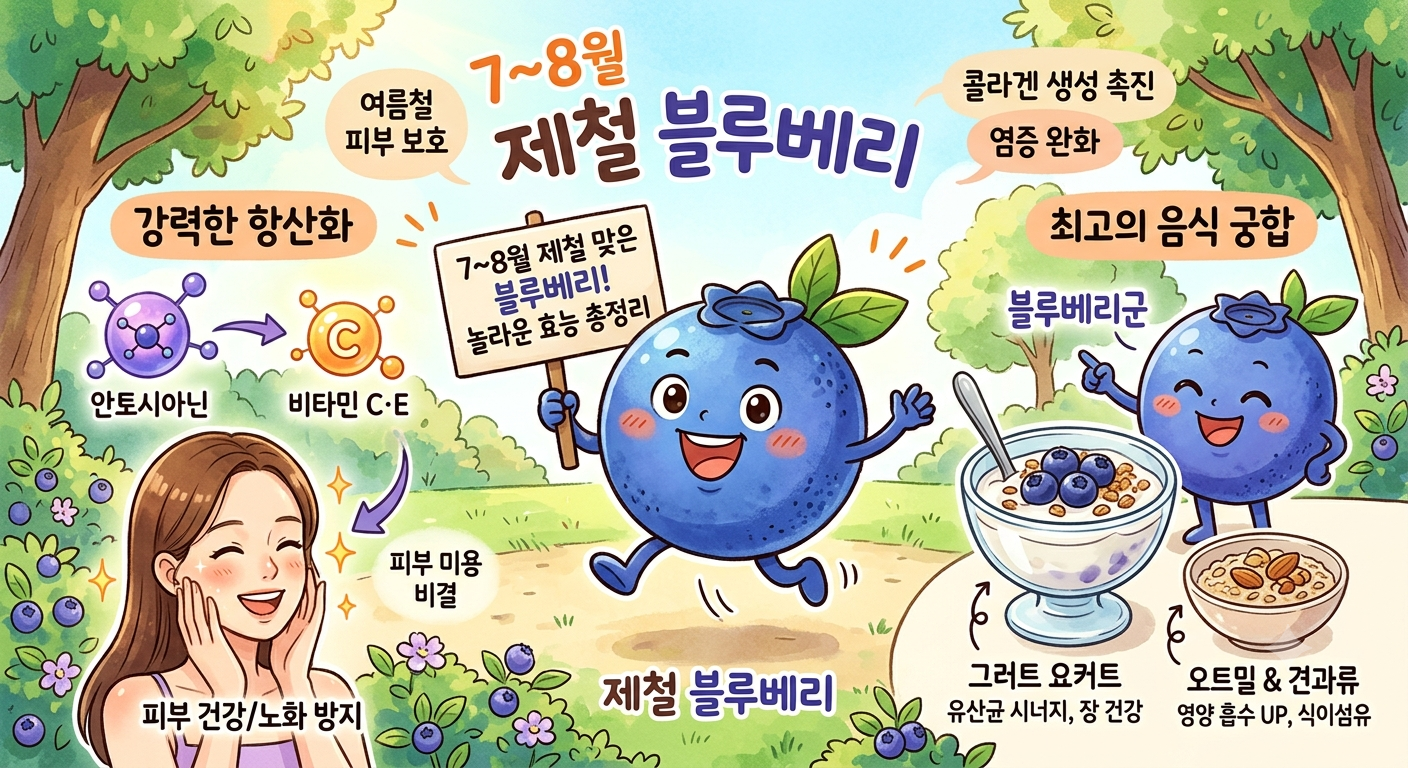 7~8월 제철 맞은 ‘블루베리’의 놀라운 효능!