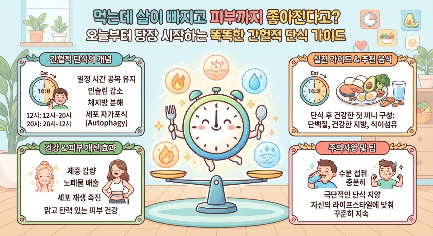 먹는데 살이 빠지고 피부까지 좋아진다고? 오늘부터 당장 시작하는 똑똑한 간헐적 단식 가이드