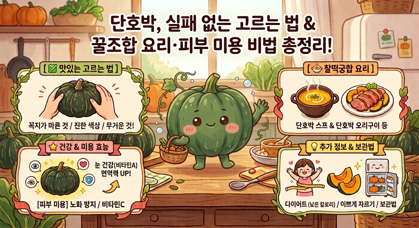 단호박, 이렇게 안 고르면 싹 다 버립니다! 실패 없는 단호박 완전 정복!