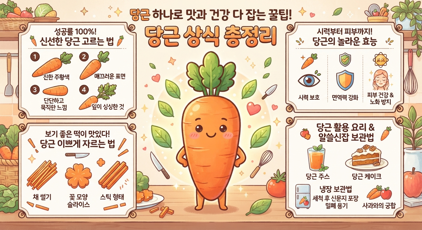 당근 하나로 맛과 건강 다 잡는 꿀팁! 알면 쓸모 있는 당근 상식 총정리 🥕