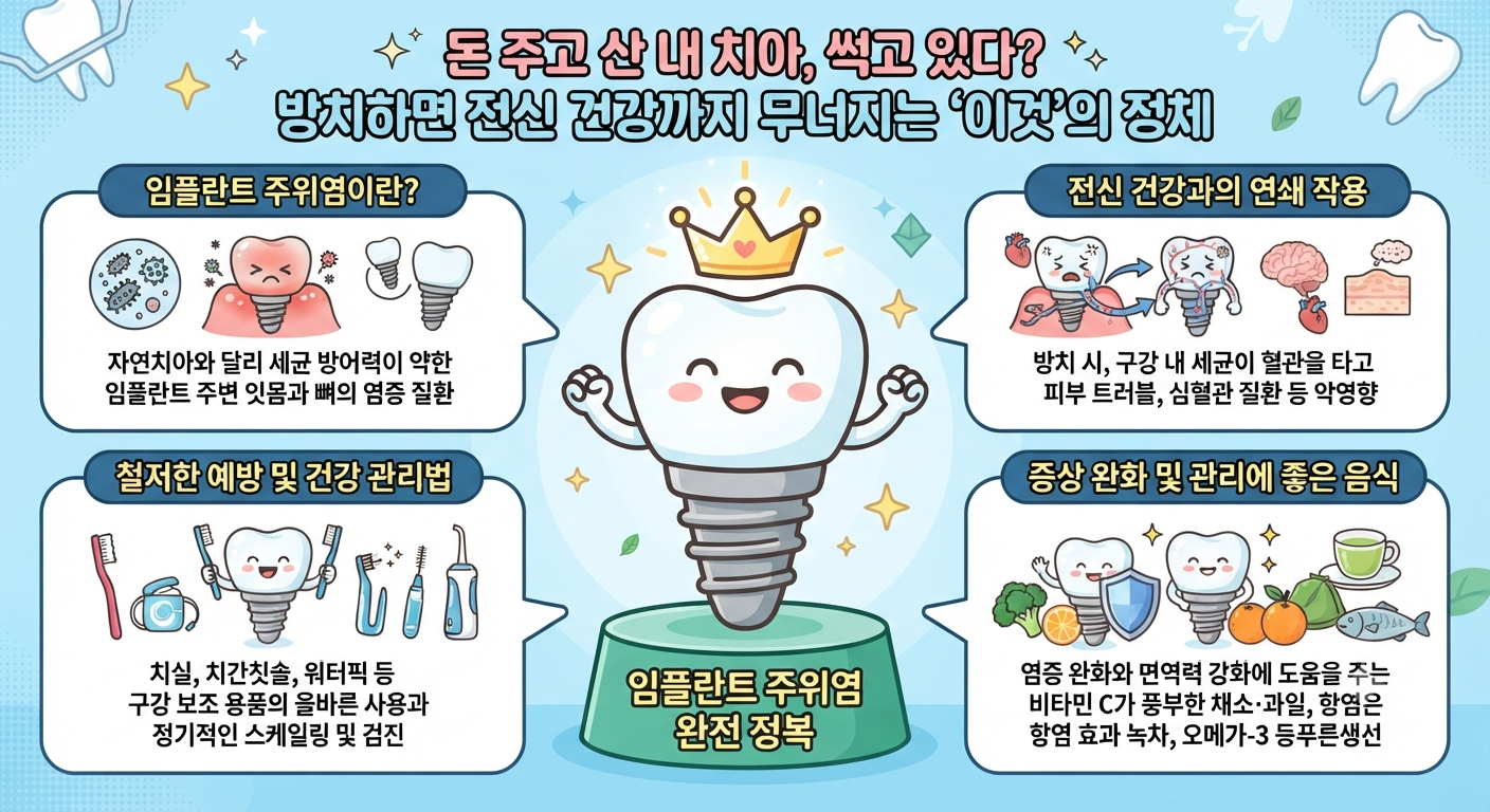 돈 주고 심은 임플란트, 썩고 있다? 통증 없는 치명타, ‘임플란트 주위염’ 원인부터 예방법까지 총정리