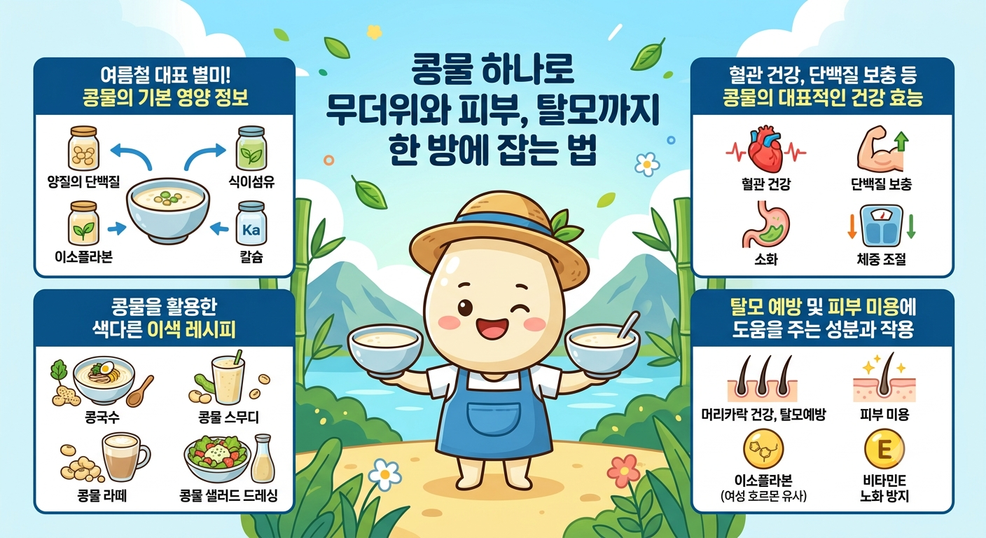 콩물 하나로 무더위와 피부, 탈모까지 한방에 잡는 법